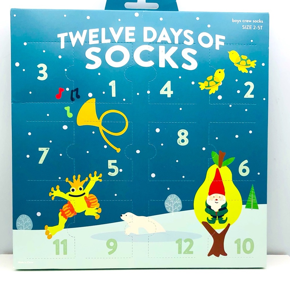 NEW 12 Days of Socks for Kids size 2-5T